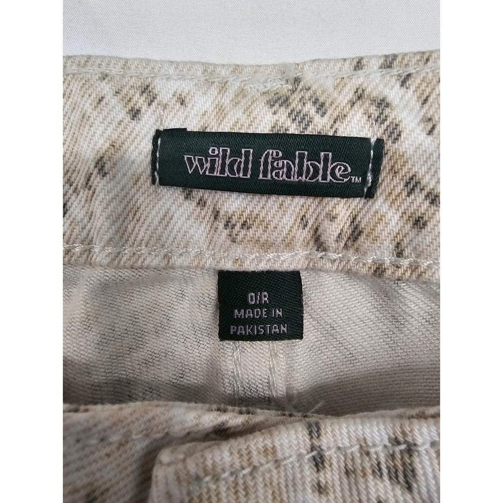 Wild Fable Low-Rise Baggy Jeans Snakeskin Print Rigid Denim Wide Leg Size 0 31" - Picture 3 of 7